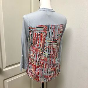 Anthro | Porridge Two-Tone Printed Top, Sz. M